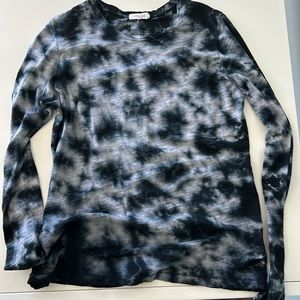 Goldie Long Sleeve Black Tie-Dye Tee